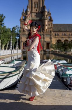 Genç zerafet flamenko dansçısı 