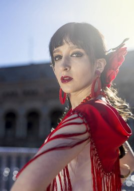 Genç zerafet flamenko dansçısı 