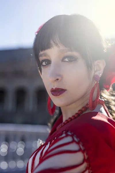 Joven bailarina de flamenco elegancia —  Fotos de Stock