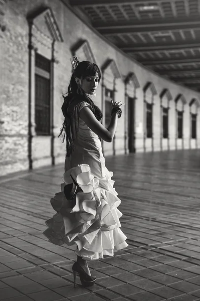 Genç zerafet flamenko dansçısı — Stok fotoğraf