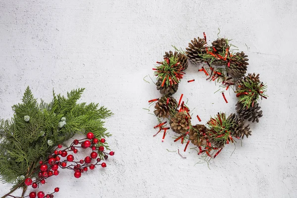 Fondo de Navidad con decoraciones y cajas de regalo en madera b —  Fotos de Stock