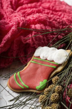 Tahta masada Noel kurabiyeleri