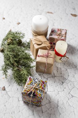 Noel hediye kutuları arka plan