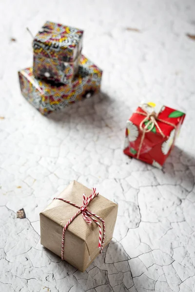 Weihnachten Geschenk-Boxen Hintergrund — Stockfoto