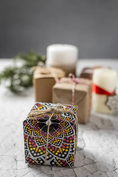 Noel hediye kutuları arka plan