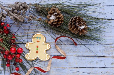 Tahta masada Noel kurabiyeleri