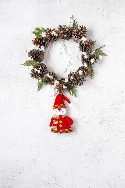 Fond de Noël avec décorations et coffrets cadeaux sur bois b — Photo