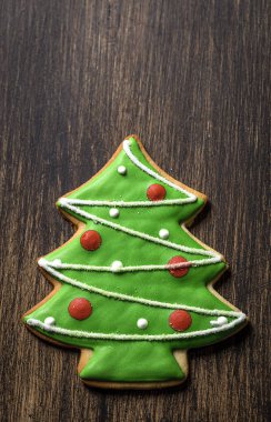 Tahta masada Noel kurabiyeleri