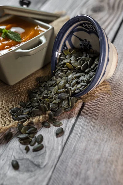 Kase üzerinde krem kabak