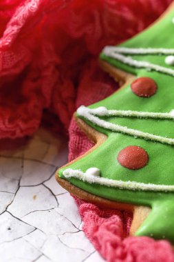 Tahta masada Noel kurabiyeleri