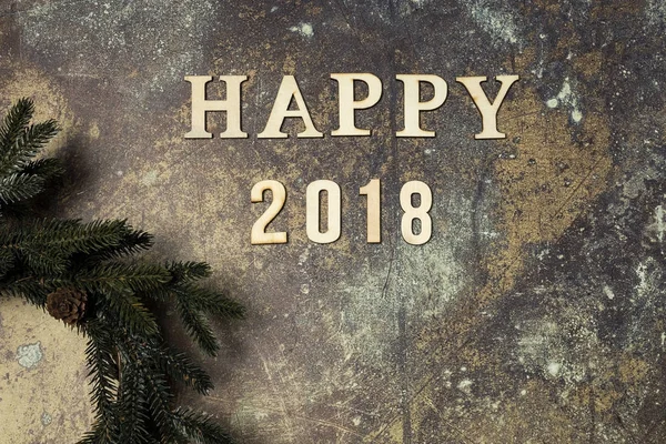 Fondo con la palabra 2018 feliz año nuevo . — Foto de Stock