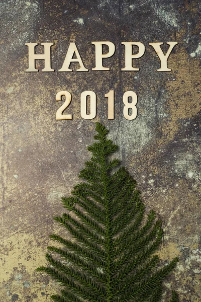 Fondo con la palabra 2018 feliz año nuevo . —  Fotos de Stock