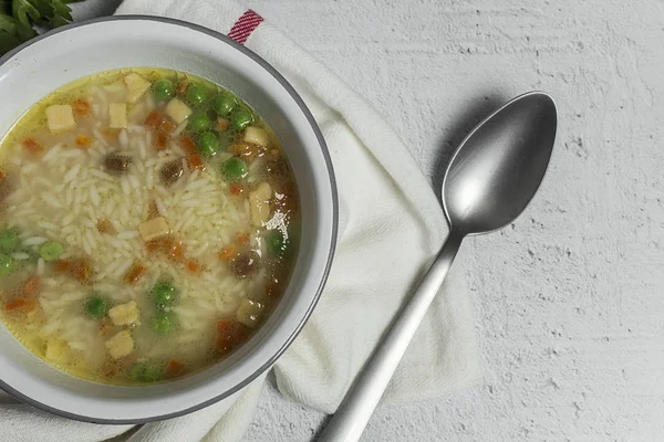 Rice with vegetables. Typical Asian food — Stock Photo, Image