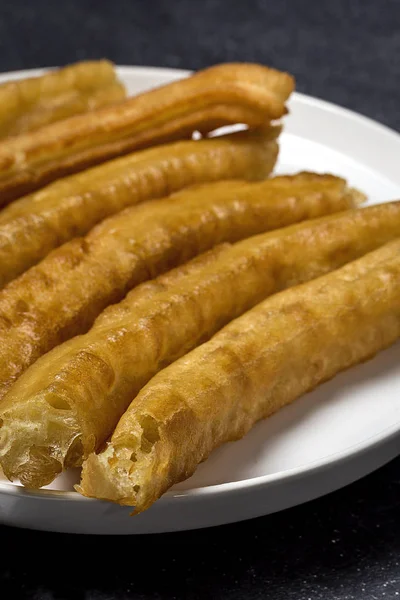 Churros with hot chocolate — Stock Photo, Image