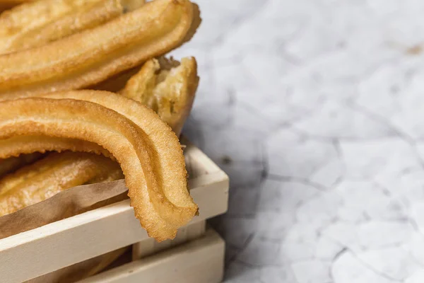 Churros con chocolate caliente — Foto de Stock