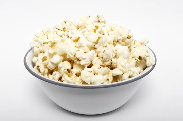 Popcorn on colored backgrounds — Stock Photo, Image