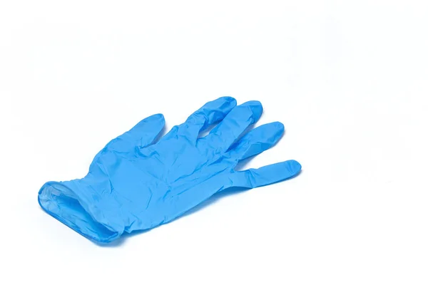 Covid Gants Latex Produits Pour Prévenir Coronavirus Sur Fond Blanc — Photo