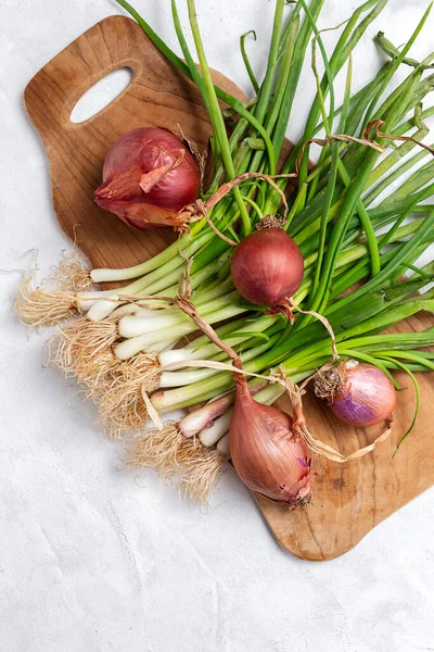 Fresh red and white onions on white background.Vegan food.Food Ingredient