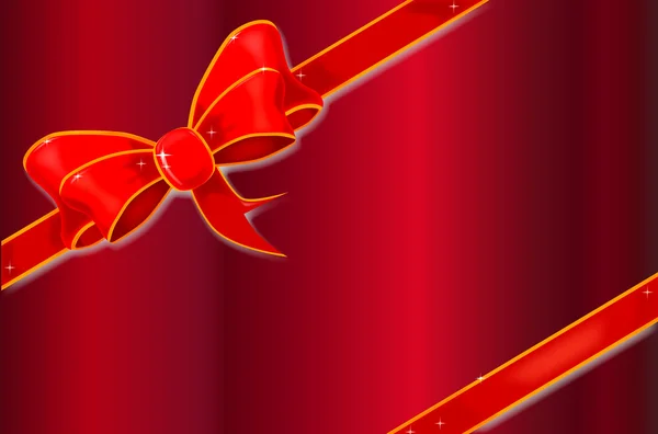Ruban rouge fond — Image vectorielle