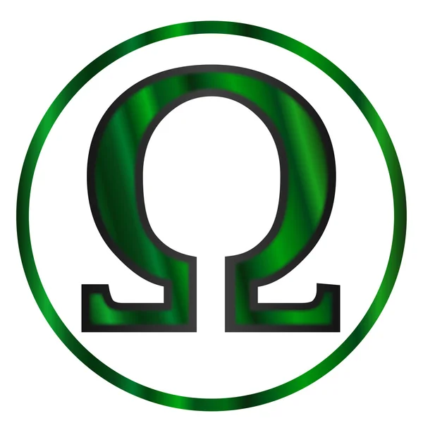 Lettre grecque Omega — Image vectorielle