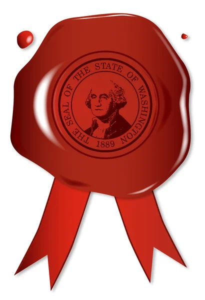 Washington State Wax Seal — Stock Vector