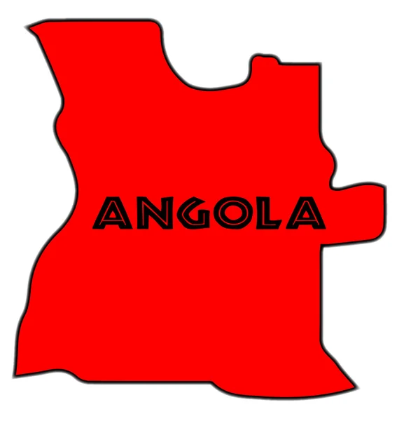 Angola sylwetka mapę — Wektor stockowy