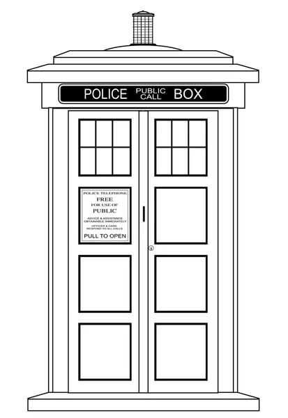 Altmodische britische Polizeibox — Stockvektor