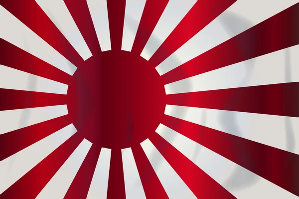 Drapeau solaire levant japonais — Image vectorielle