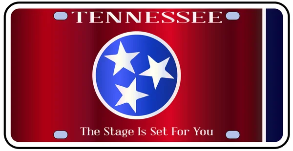 Vlag van Tennessee State nummerplaat — Stockvector