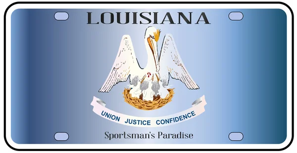 Drapeau de plaque d'immatriculation de l'État de Louisiane — Image vectorielle