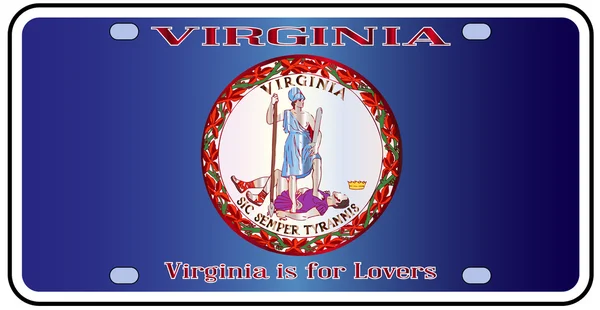 Bandiera targa Virginia — Vettoriale Stock
