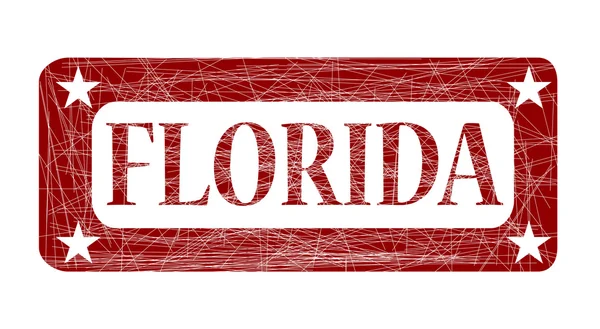 Červený inkoust razítko Florida — Stockový vektor