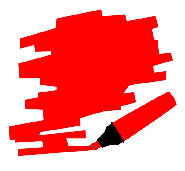 Espace de copie marqueur rouge — Image vectorielle