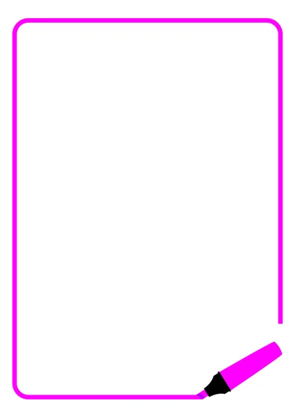 Фіолетовий Highlighter Сторінка Border — стоковий вектор