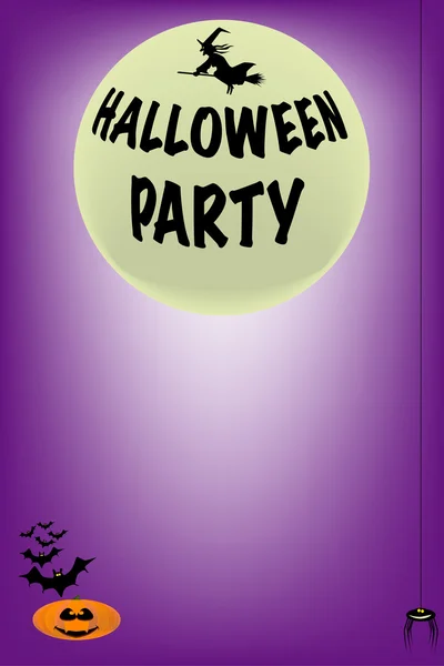 Manifesto di Halloween della luna piena — Vettoriale Stock