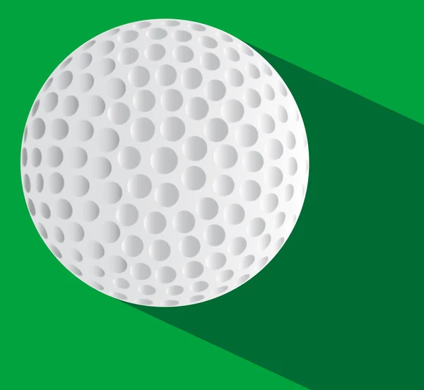 Golfbal op de groene — Stockvector