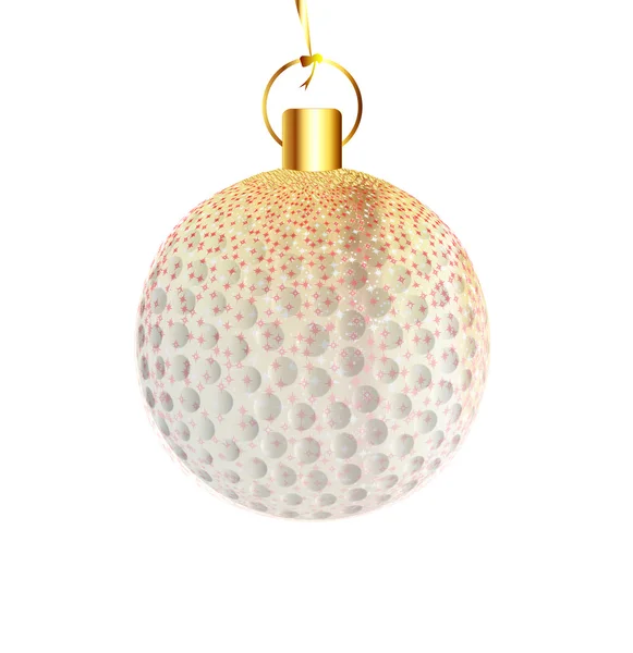 Décoration de Noël Boule de golf — Image vectorielle