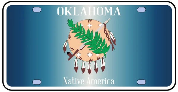 Oklahoma SPZ vlajka — Stockový vektor