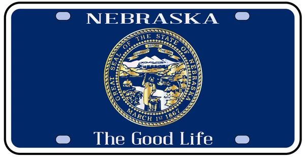 Nebraska plaka bayrak — Stok Vektör