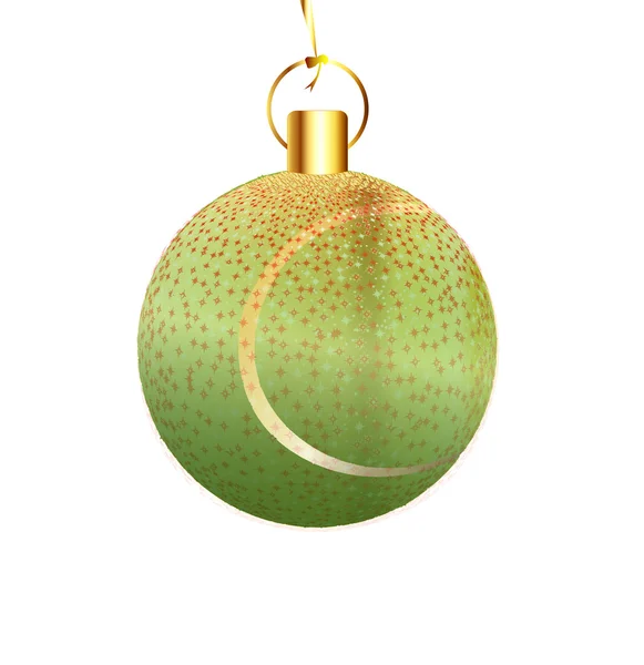 Tennic μπάλα Χριστουγεννιάτικη διακόσμηση — Διανυσματικό Αρχείο