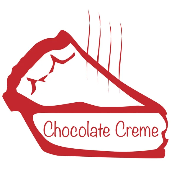 Ciepły czekoladowy Creme Pie — Wektor stockowy