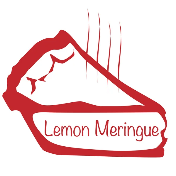 Warm Lemon Meringue Pie — Stock Vector