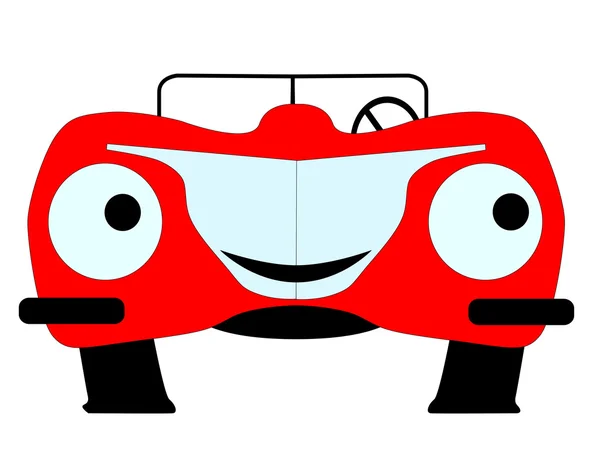 Cartoon voiture rouge — Image vectorielle