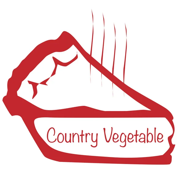 Ciepłym kraju warzyw Pie — Wektor stockowy