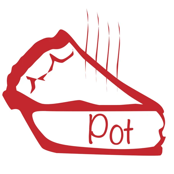 Sıcak Pot pasta — Stok Vektör