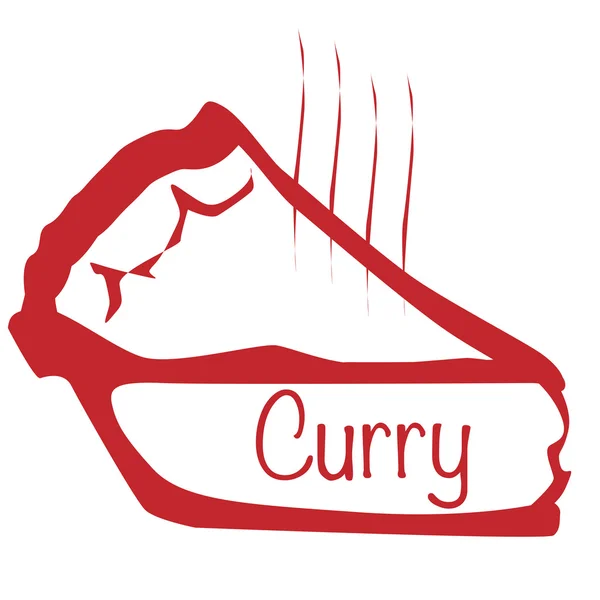 Pie ciepłe Curry — Wektor stockowy