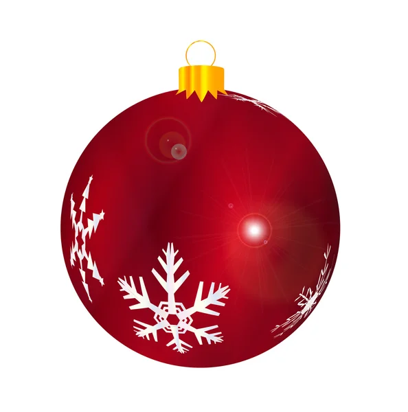 Rood Bauble decoratie — Stockvector