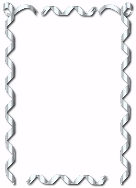 Ruban d'argent bordure — Image vectorielle