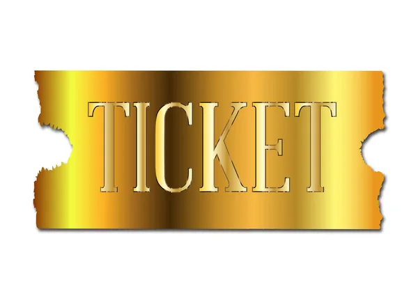 Simple Golden Ticket — Stock Vector
