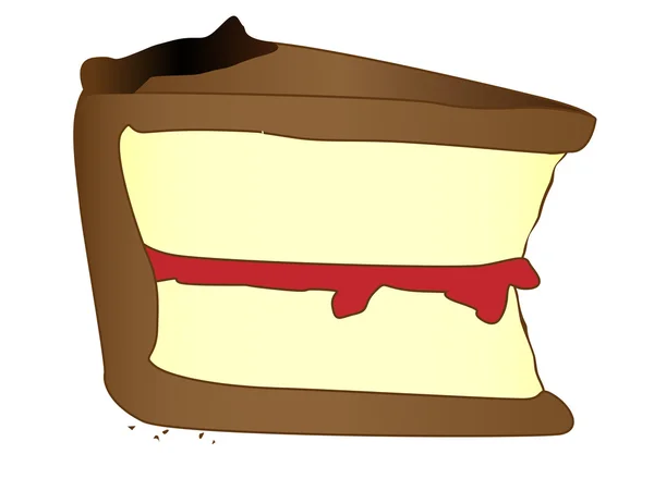 Pasta dilimi çizgi film — Stok Vektör